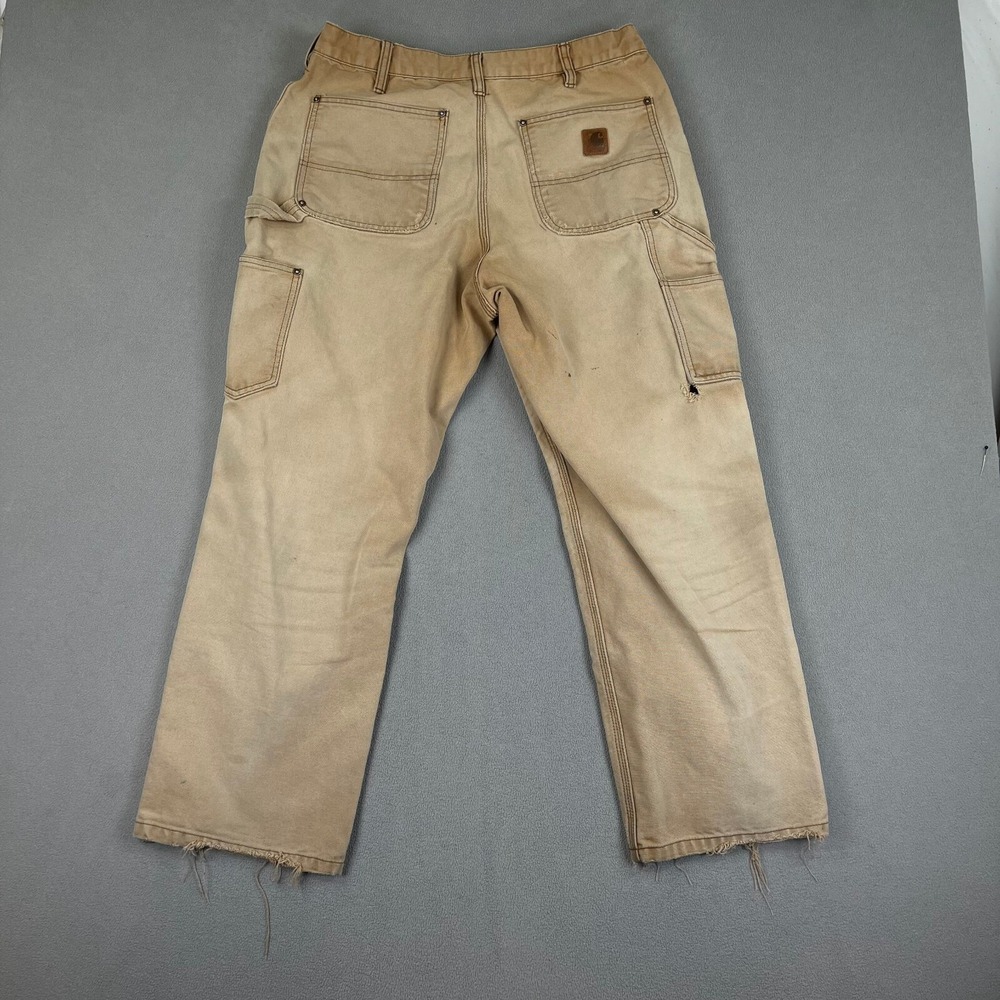 Carhartt Tan Brown Cargo Work Pants - Picture 2 of 16